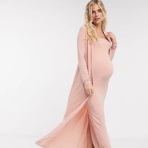 ASOS maternity dress and maxi jacket set